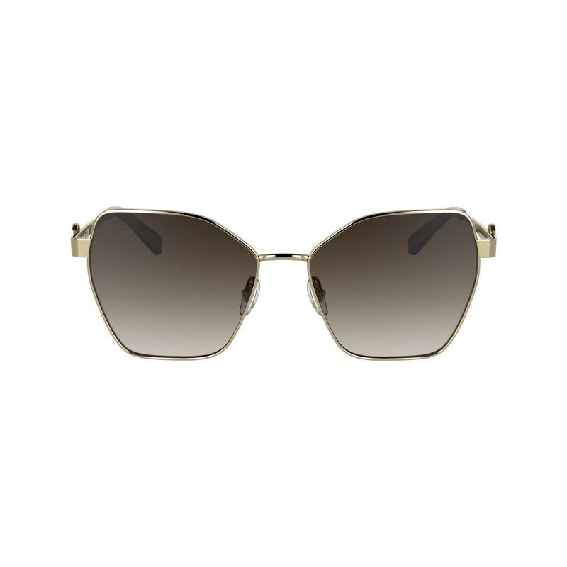 Gold / Brown Longchamp Metal Women Sunglasses | US-654NMWJCT