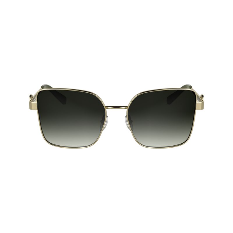 Gold / Khaki Longchamp Metal Women Sunglasses | US-019BZGUVE