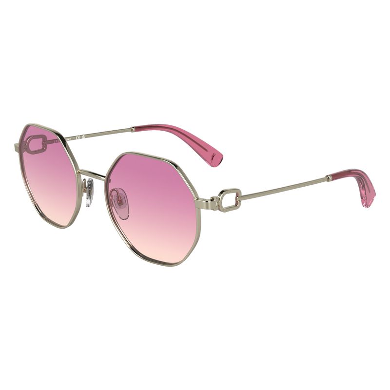 Gold / Pink Longchamp Metal Women Sunglasses | US-910WMTAQL