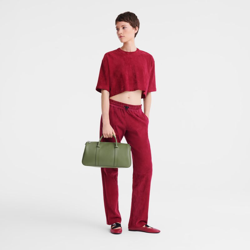 Green Longchamp Daylong L Women Handbag | US-391KIOEDG