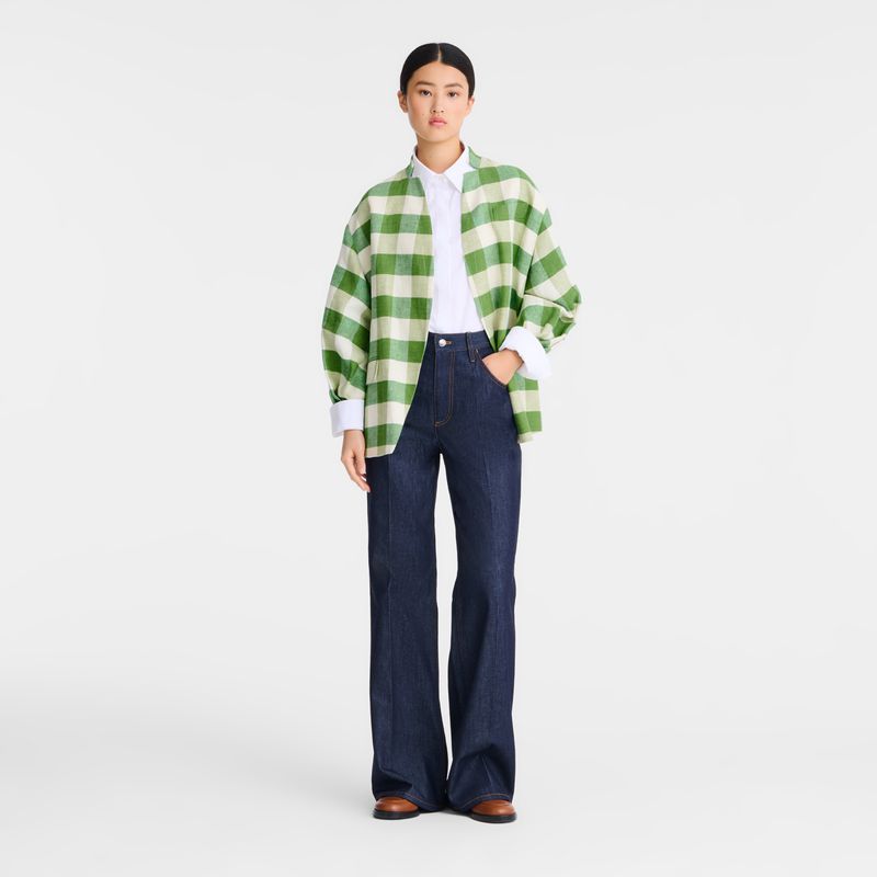 Green Longchamp Kimono Women Jacket | US-238JZFPIE