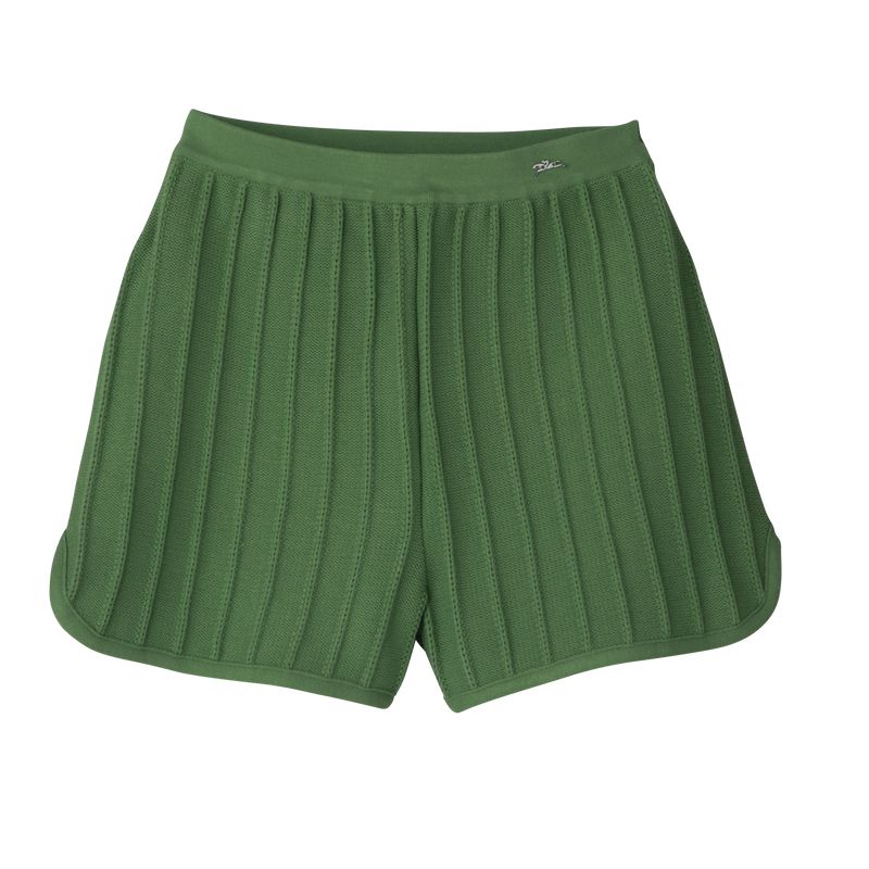 Green Longchamp Knit Women Shorts | US-275OFZRTG