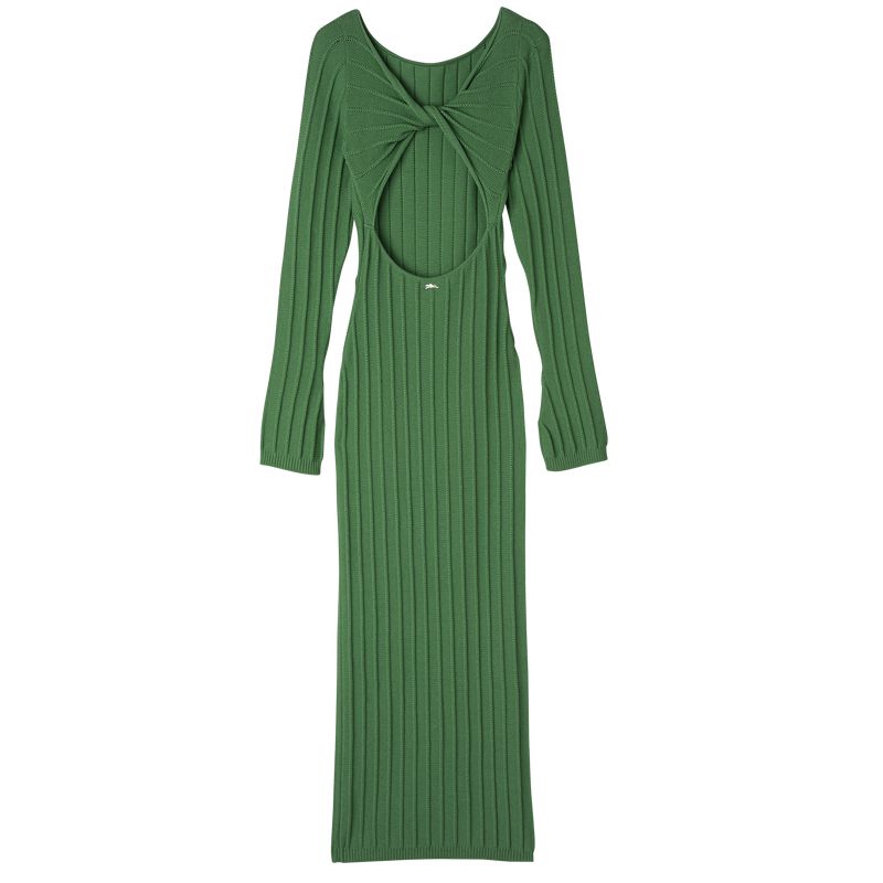 Green Longchamp Long Women Dress | US-561KIDUMW