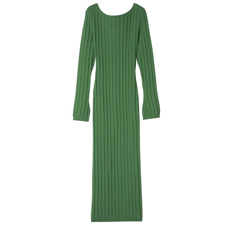 Green Longchamp Long Women Dress | US-561KIDUMW