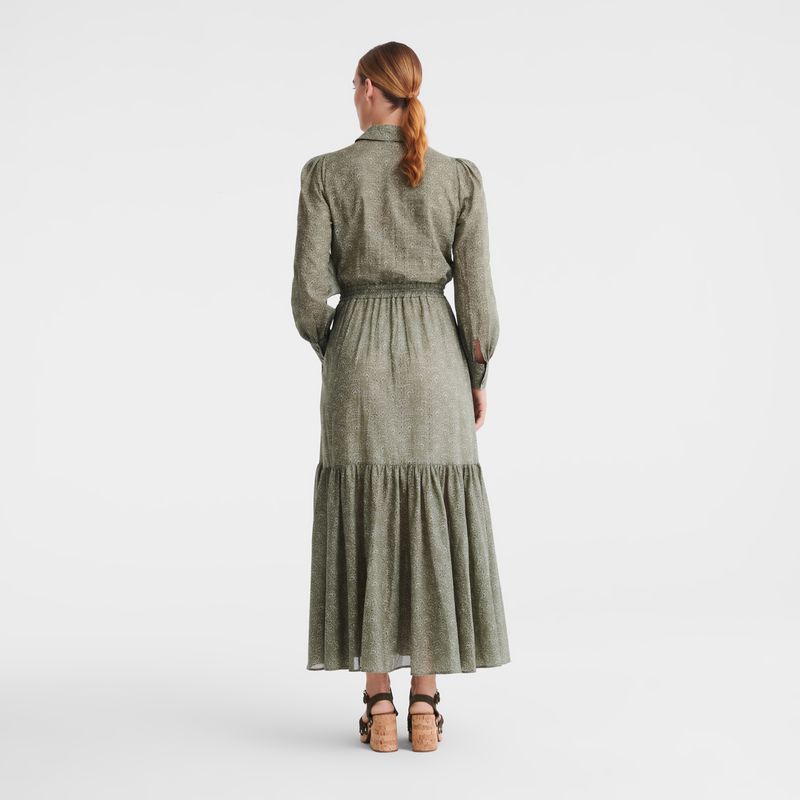 Green Longchamp Long Women Dress | US-679AEBMZO