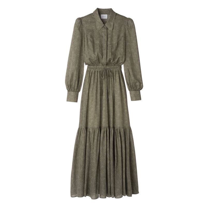 Green Longchamp Long Women Dress | US-679AEBMZO