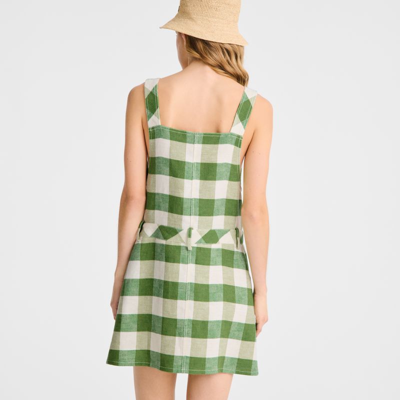 Green Longchamp Vichy Jacquard Women Dress | US-213CZITAW