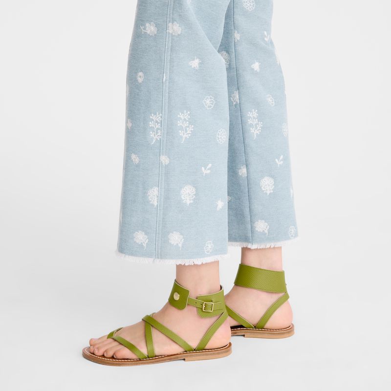 Green Longchamp X K.Jacques Women Sandals | US-490INLEXO
