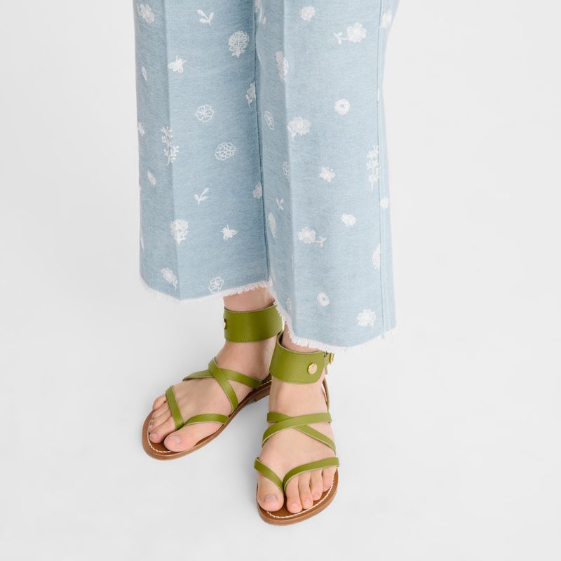 Green Longchamp X K.Jacques Women Sandals | US-490INLEXO
