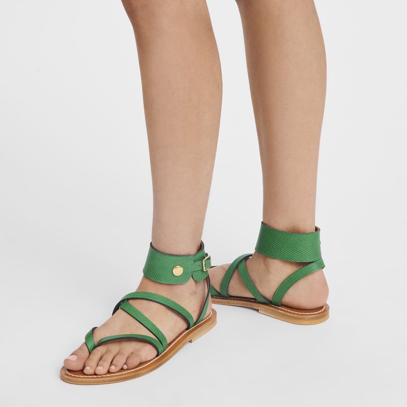 Green Longchamp X K.Jacques Women Sandals | US-654AJVHET