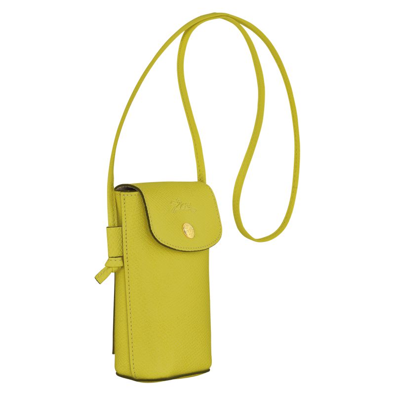 Green Longchamp Épure With Leather Lace Women Phone Case | US-941QSFGXO