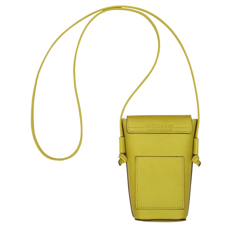Green Longchamp Épure With Leather Lace Women Phone Case | US-941QSFGXO
