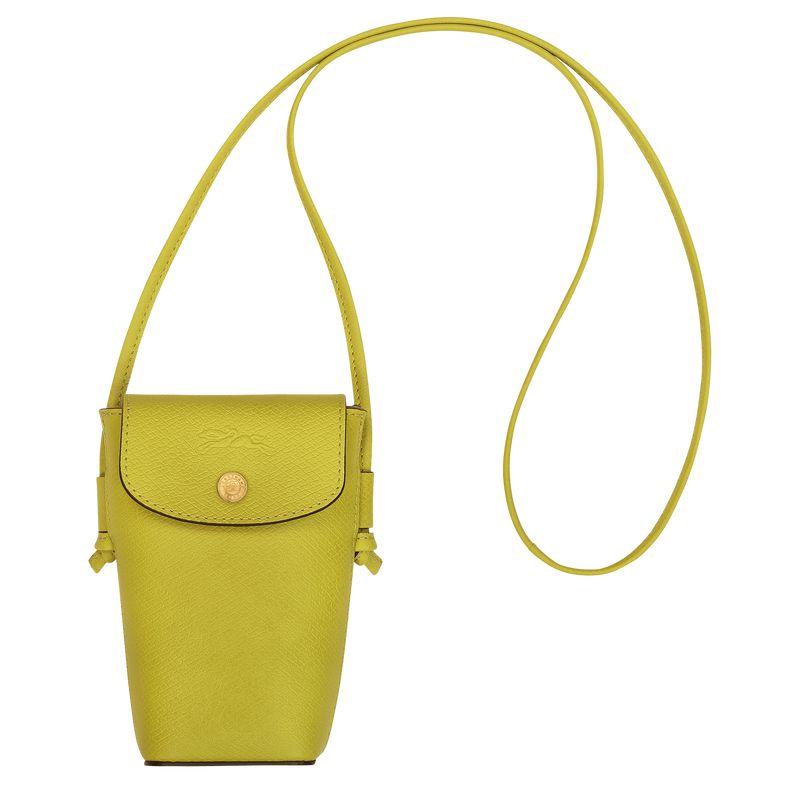 Green Longchamp Épure With Leather Lace Women Phone Case | US-941QSFGXO