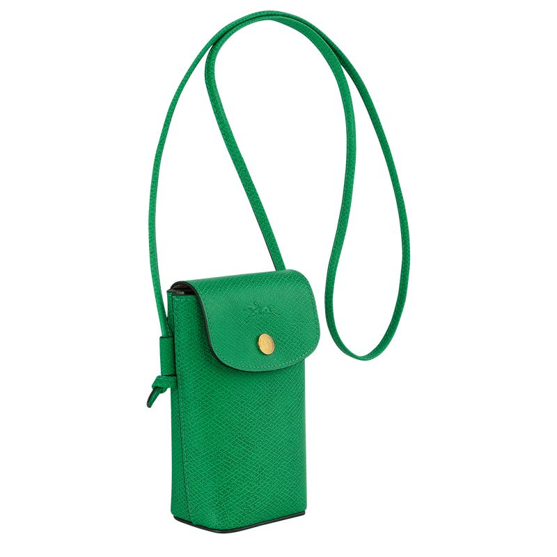 Green Longchamp Épure With Leather Lace Women Phone Case | US-349NPMIWG