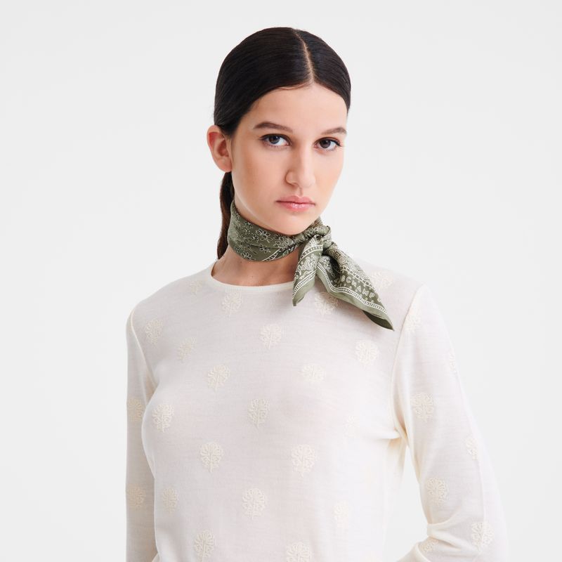 Green / Multicolor Longchamp Tree Of Life 50 Women Scarf | US-271MQIKTB