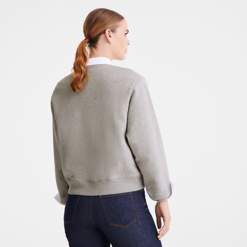 Grey Longchamp Jersey Women Sweatshirt | US-762WAEKIY