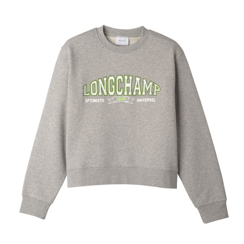 Grey Longchamp Jersey Women Sweatshirt | US-658IDXVNT