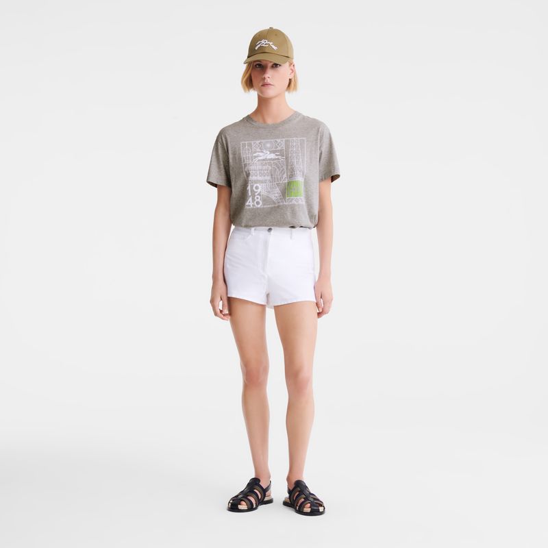 Grey Longchamp Jersey Women T-shirt | US-463GAUWJF