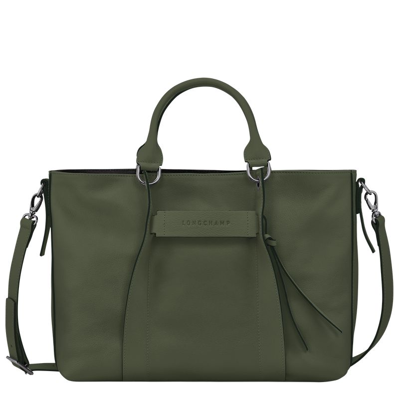 Khaki Longchamp 3D L Women Handbag | US-763CGMAHV