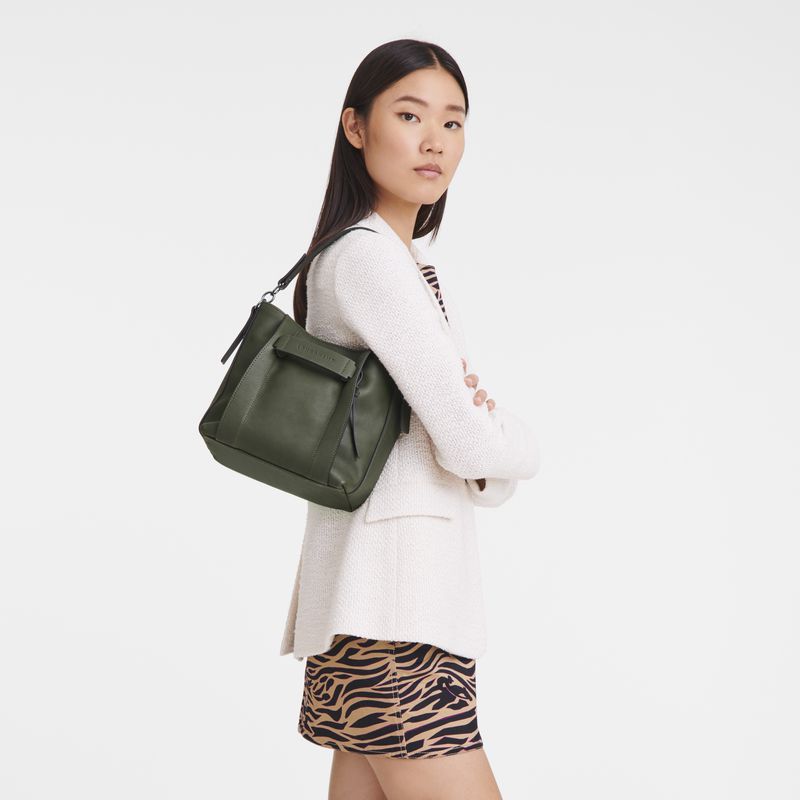 Khaki Longchamp 3D S Women Crossbody Bag | US-940UDBLRX