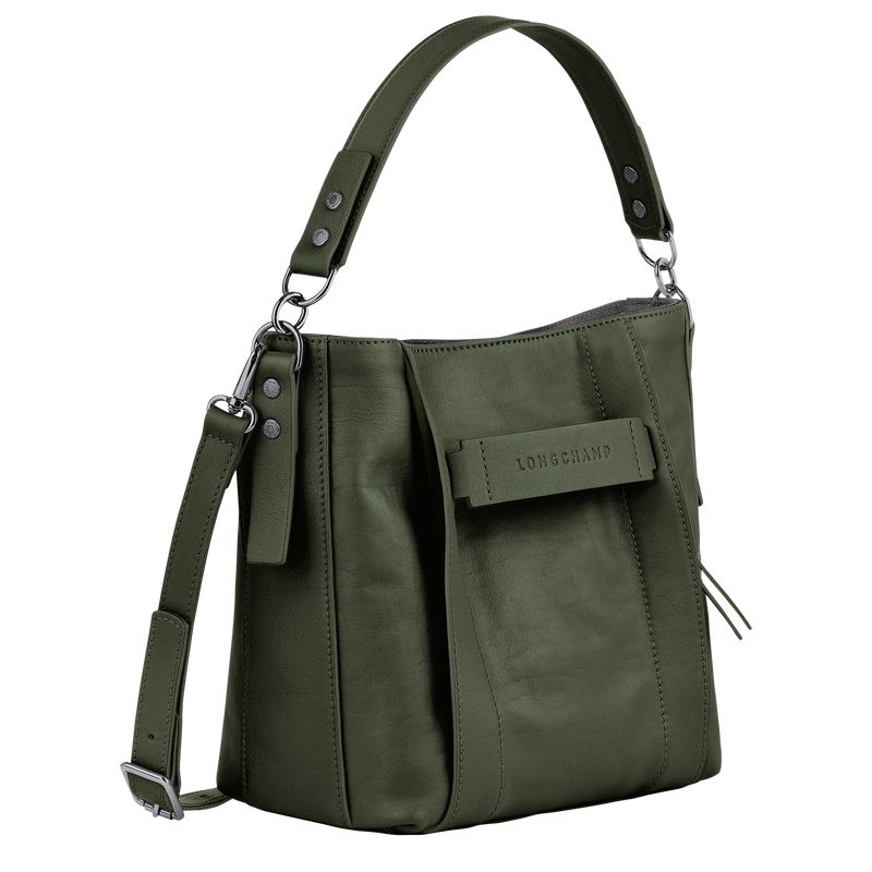 Khaki Longchamp 3D S Women Crossbody Bag | US-940UDBLRX
