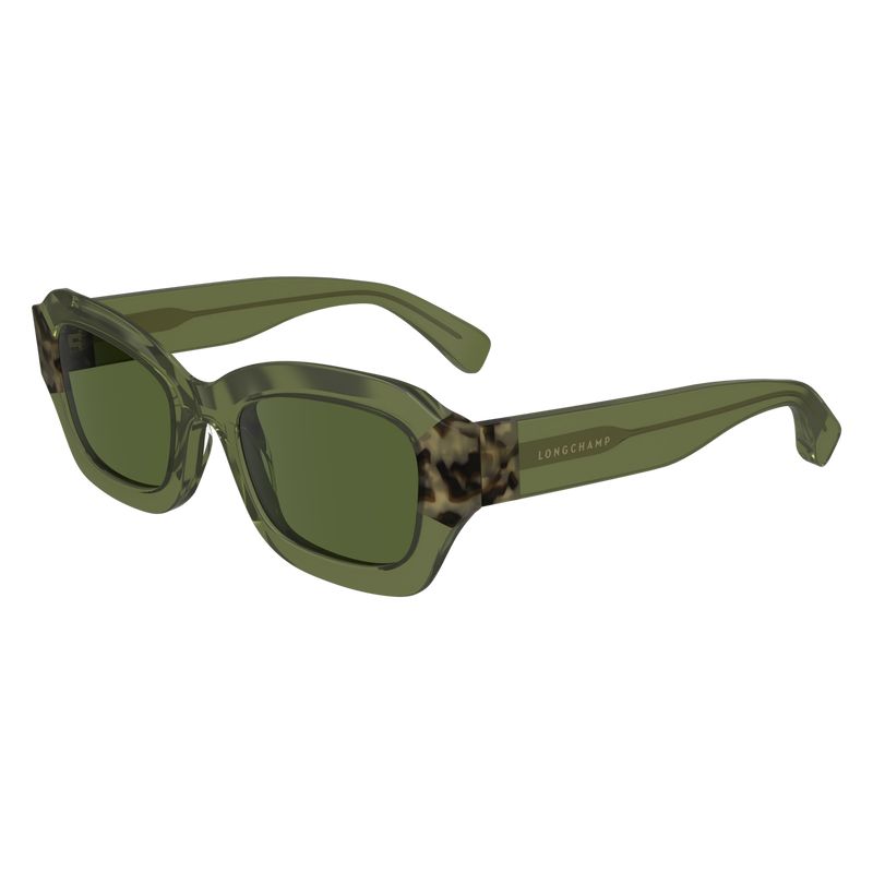 Khaki Longchamp Acetate Women Sunglasses | US-527NWIOSY