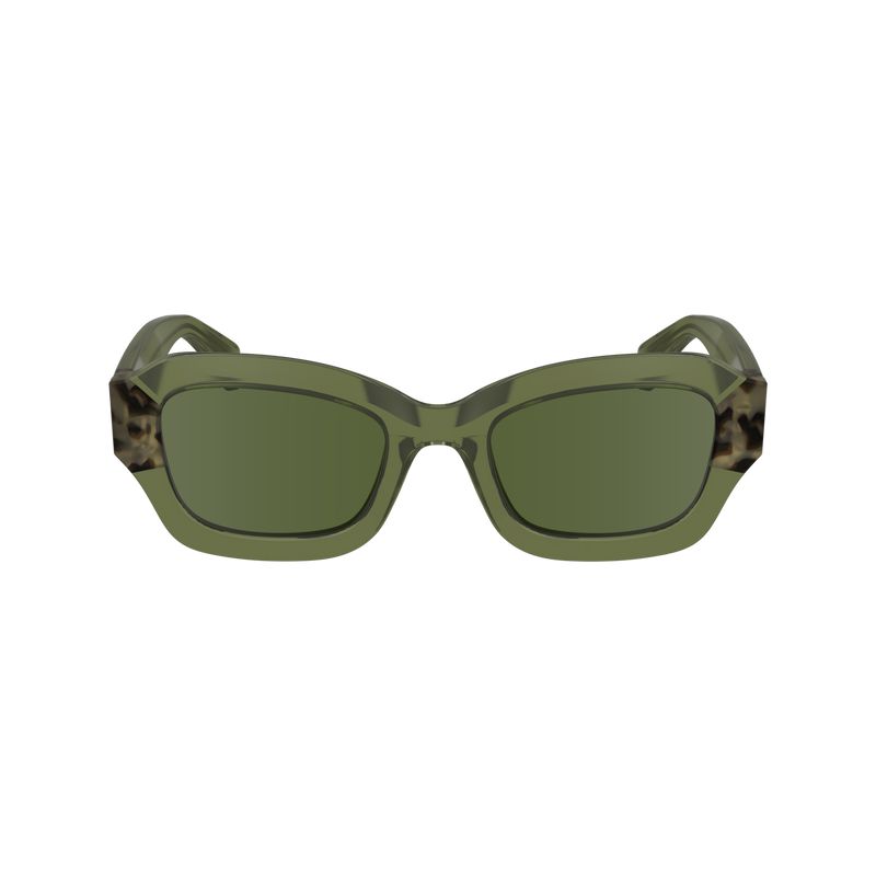 Khaki Longchamp Acetate Women Sunglasses | US-527NWIOSY