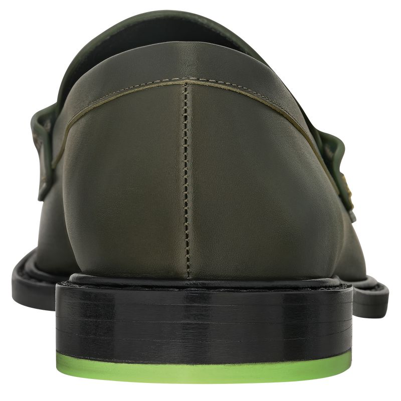 Khaki Longchamp Au Sultan Women Loafers | US-950DHEWVJ