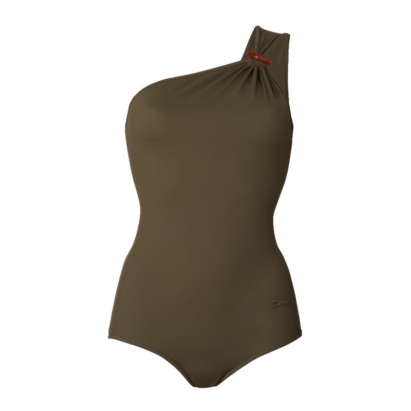 Khaki Longchamp Jersey Women Swimsuit | US-182NHOZLW