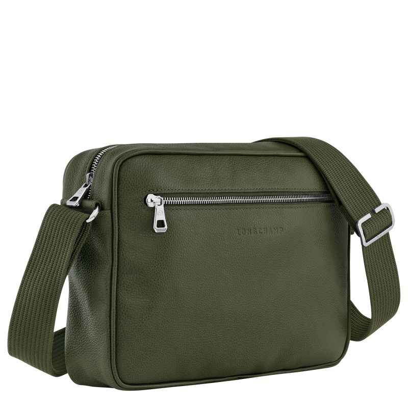 Khaki Longchamp Le Foulonné M Camera Men Crossbody Bag | US-309YMUPJG