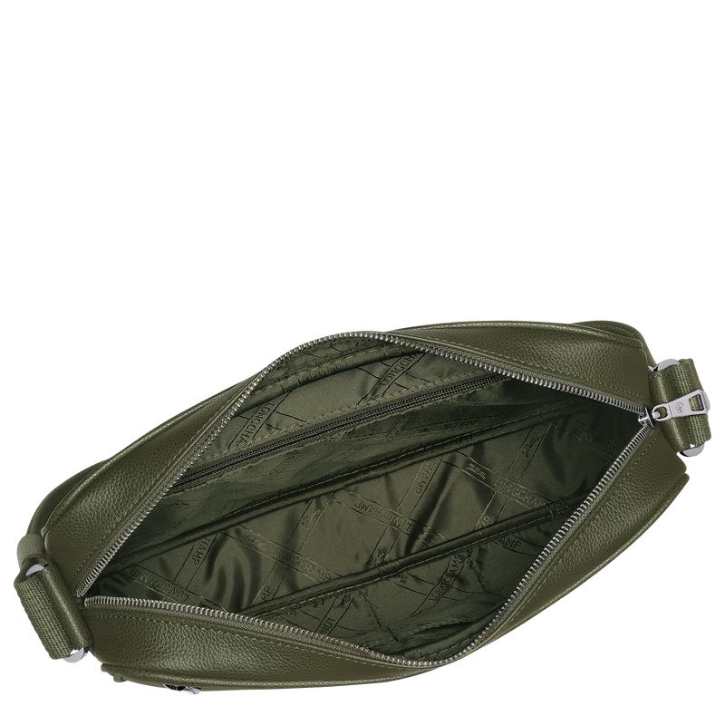 Khaki Longchamp Le Foulonné M Camera Men Crossbody Bag | US-309YMUPJG