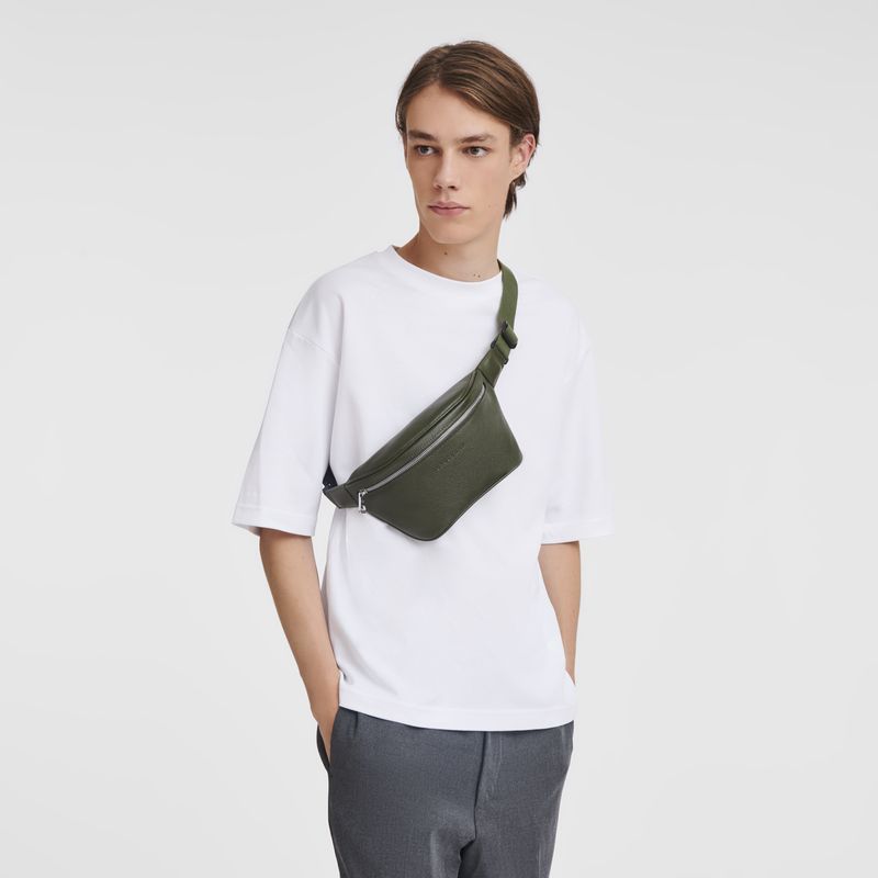 Khaki Longchamp Le Foulonné M Women Belt Bag | US-487BAZROD