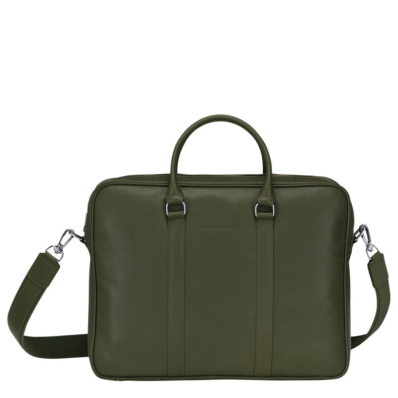 Khaki Longchamp Le Foulonné M Women Briefcase | US-329PJMCGU
