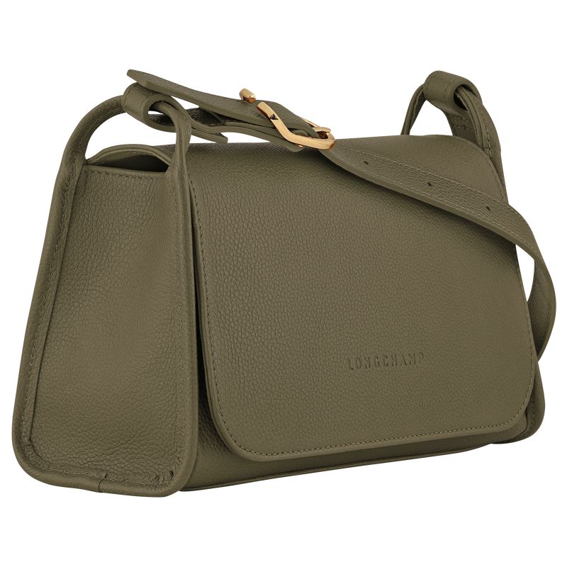 Khaki Longchamp Le Foulonné M Women Crossbody Bag | US-308RXPBTD