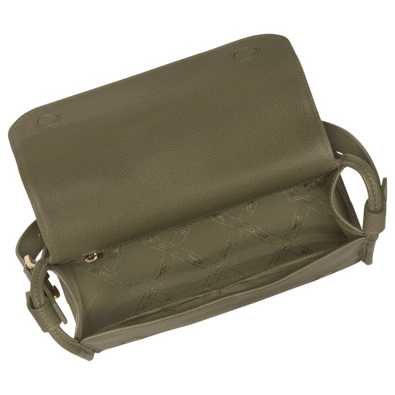 Khaki Longchamp Le Foulonné M Women Crossbody Bag | US-308RXPBTD
