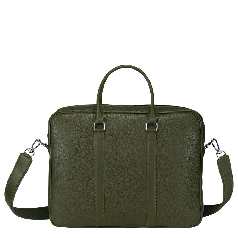 Khaki Longchamp Le Foulonné S Men Briefcase | US-890LTRWAC