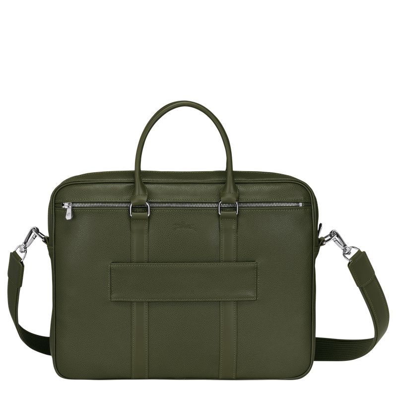 Khaki Longchamp Le Foulonné S Women Briefcase | US-625HYSGQE