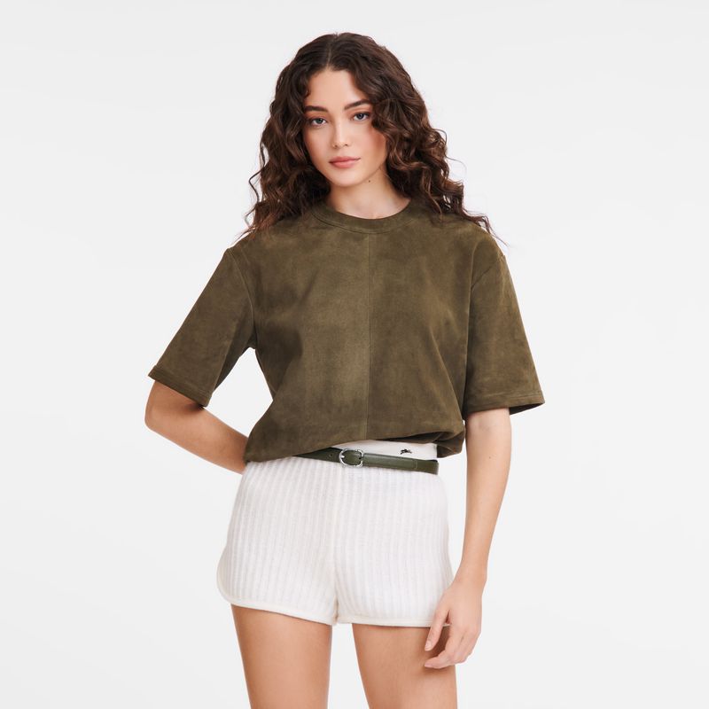 Khaki Longchamp Le Foulonné Women Belt | US-035TKORXI
