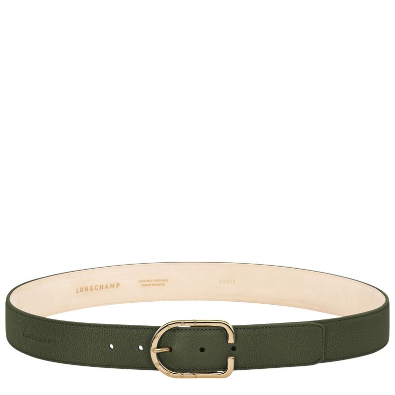 Khaki Longchamp Le Foulonné Women Belt | US-759FVWPZN