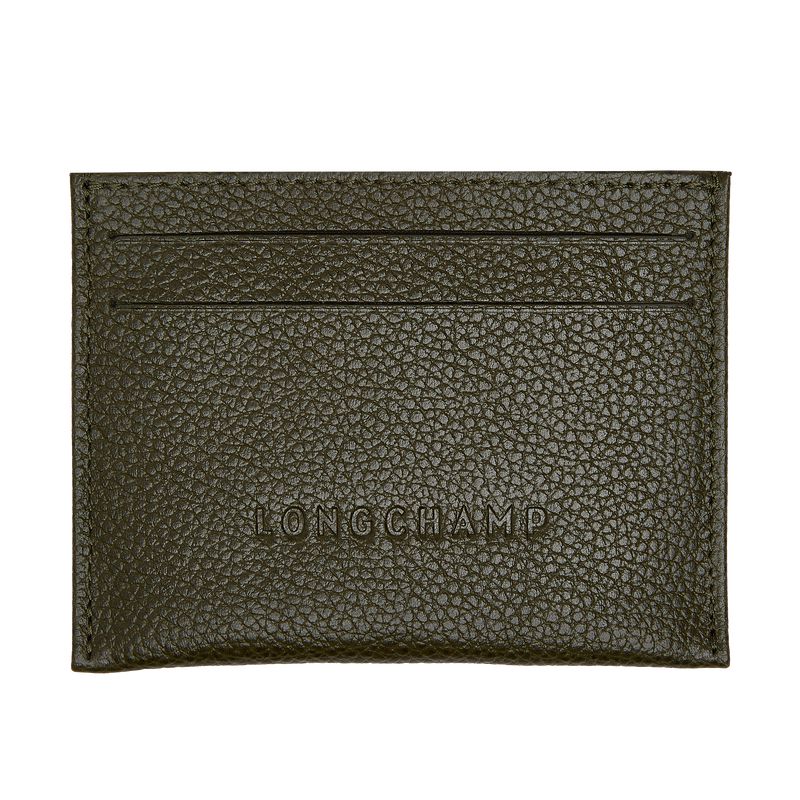 Khaki Longchamp Le Foulonné Women Card Holder | US-432JBWKMF