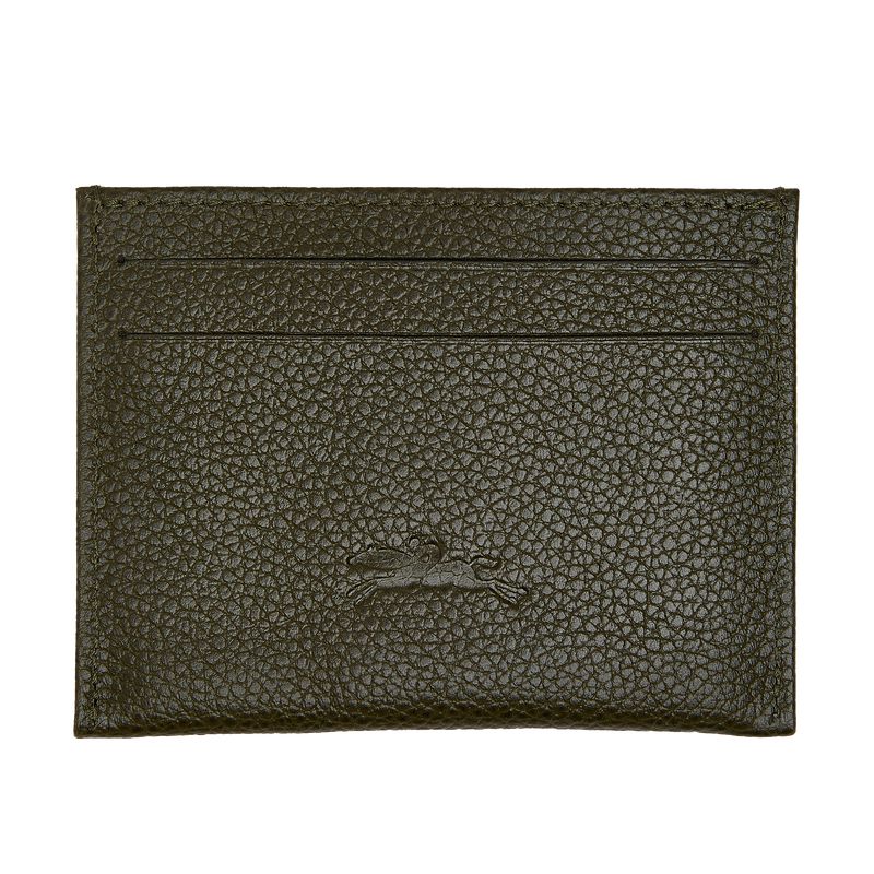 Khaki Longchamp Le Foulonné Women Card Holder | US-432JBWKMF