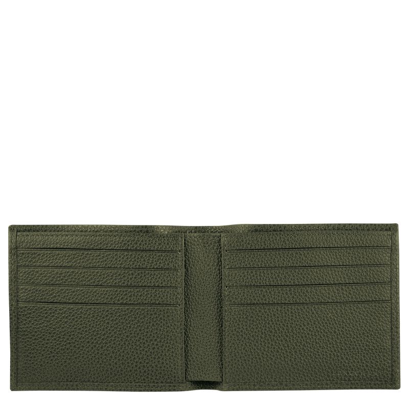 Khaki Longchamp Le Foulonné Women Wallet | US-318OGJVAR