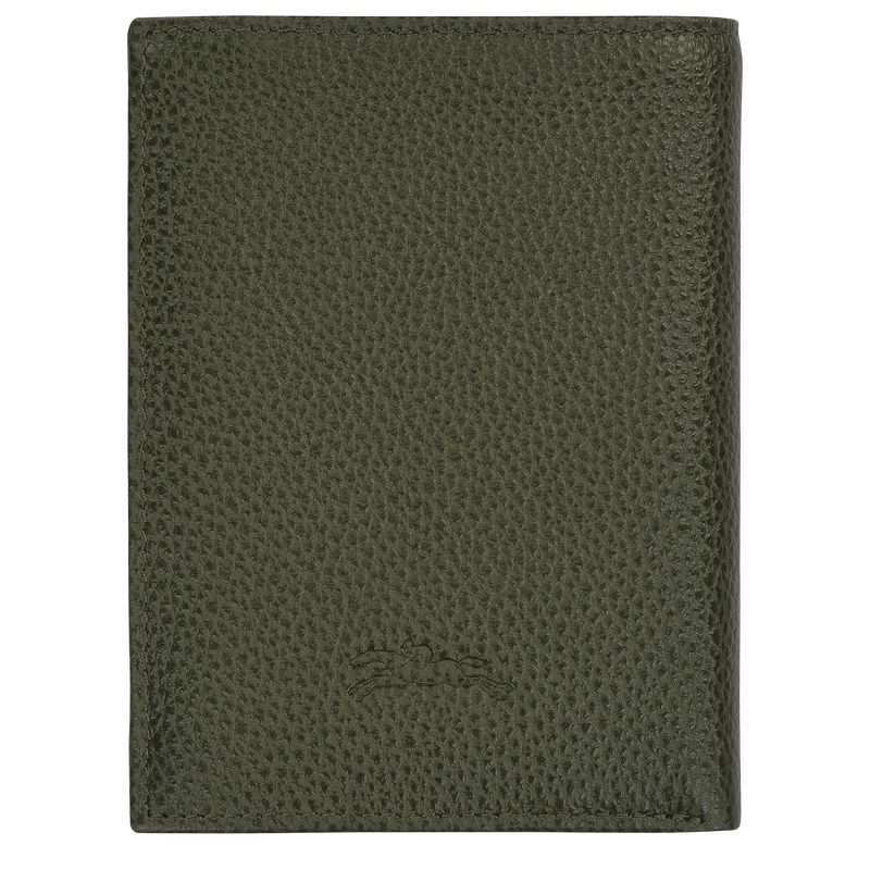 Khaki Longchamp Le Foulonné Women Wallet | US-127JBXDKT