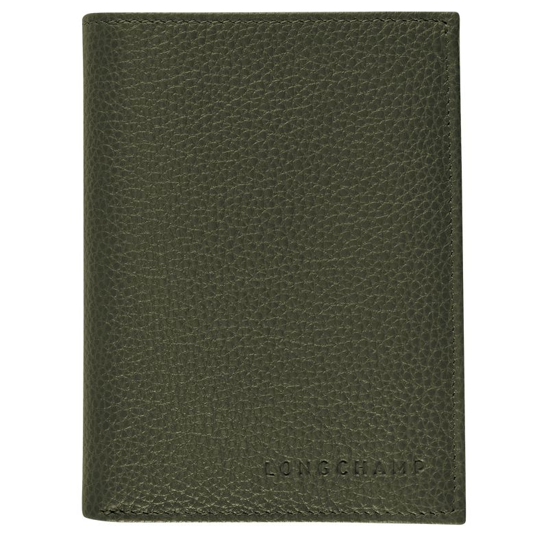 Khaki Longchamp Le Foulonné Women Wallet | US-127JBXDKT