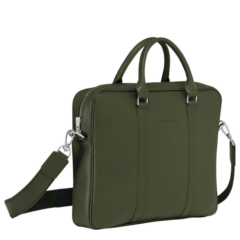 Khaki Longchamp Le Foulonné Xs Men Briefcase | US-185BJUGVF