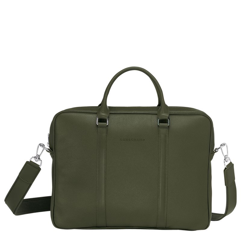Khaki Longchamp Le Foulonné Xs Men Briefcase | US-185BJUGVF