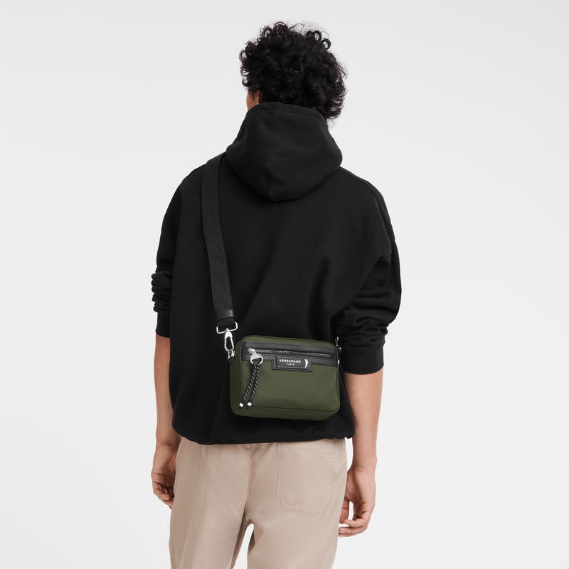 Khaki Longchamp Le Pliage Energy S Camera Men Crossbody Bag | US-219YLRWNB