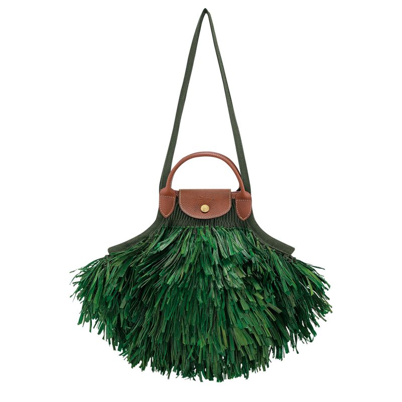 Khaki Longchamp Le Pliage Filet L Women Mesh Bag | US-372SBYNIF