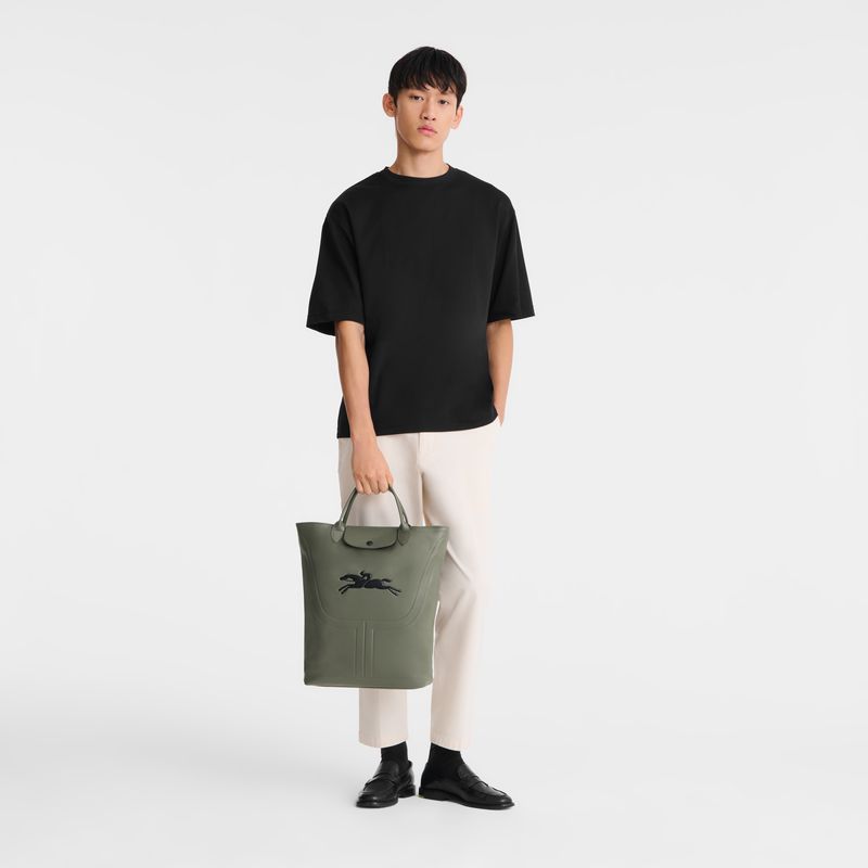 Khaki Longchamp Le Pliage Xtra M Men Boot Bag | US-605HEZFML