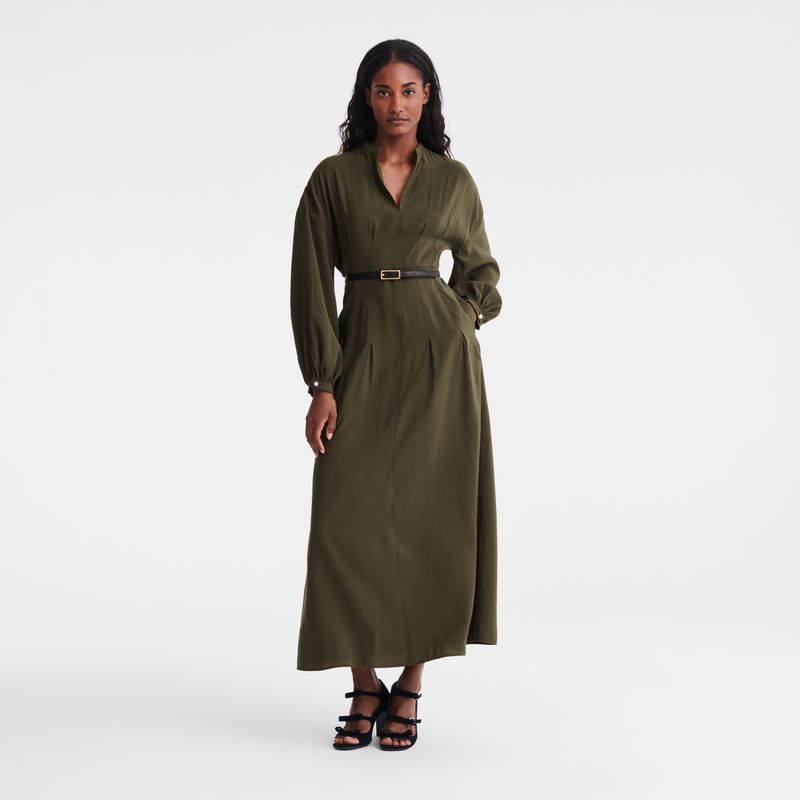 Khaki Longchamp Long Women Dress | US-679ZYSUTL